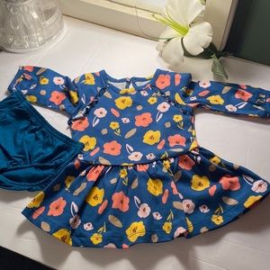 Carters baby girl floral dress with bloomers